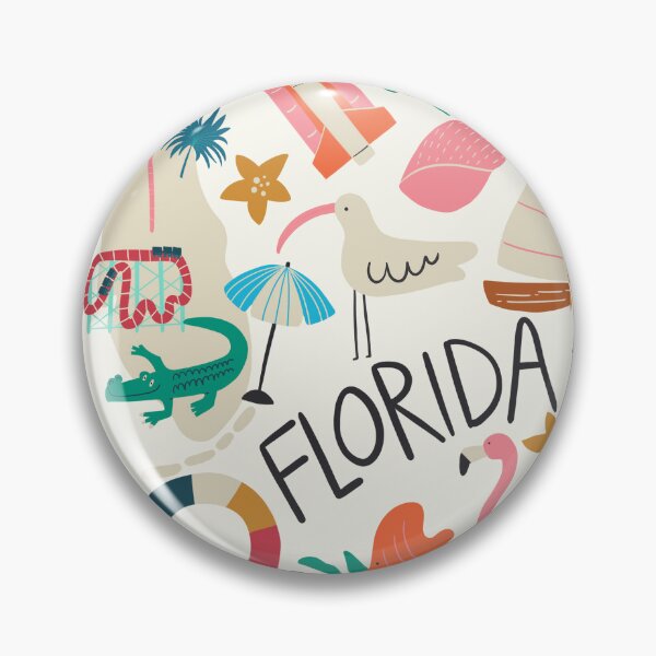 Item preview,  Florida whimsical Map//custom map design and pattern designed and sold by Bridgett3602.