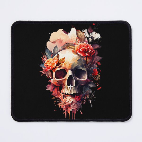 Item preview, Skull and crossbones with flowers for a grunge and romantic look designed and sold by nellylebrun.