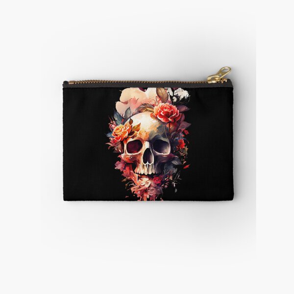 Item preview, Calavera y tibias cruzadas con flores para un look grunge y romántico designed and sold by nellylebrun.