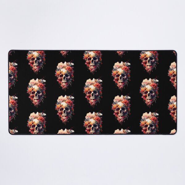 Item preview, Skull and crossbones with flowers for a grunge and romantic look designed and sold by nellylebrun.