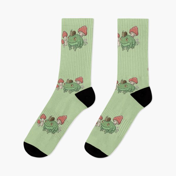 Item preview, Frog with Snail Hat in Mushroom Forest: Cottagecore Aesthetic Toad, Goblincore Fairy Grunge, Toadstool Fungi Theme, Trippy Witchy Emo Style designed and sold by MinistryOfFrogs.