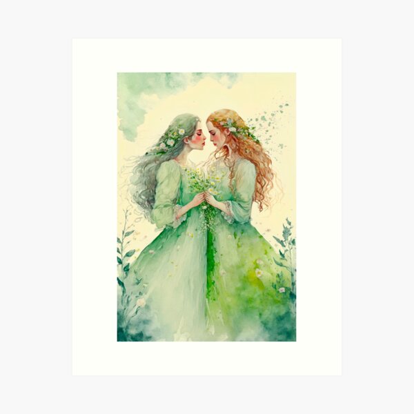 Item preview,  Fairy tale Lesbian Couple designed and sold by Pridish.