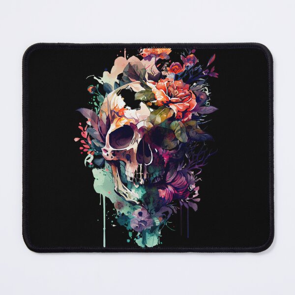 Item preview, Skull and crossbones with flowers for a grunge and romantic look designed and sold by nellylebrun.
