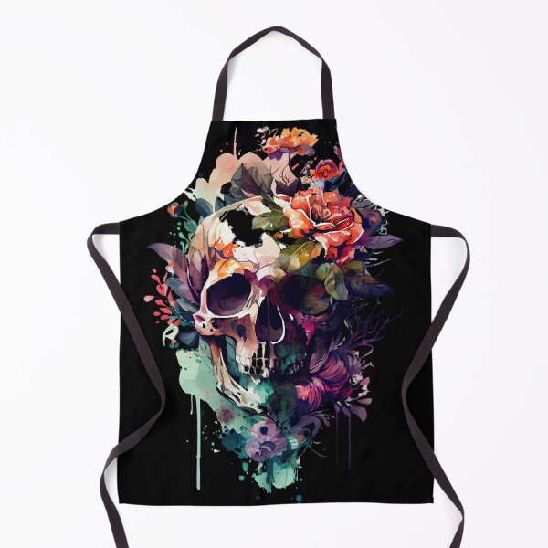Item preview, Skull and crossbones with flowers for a grunge and romantic look designed and sold by nellylebrun.