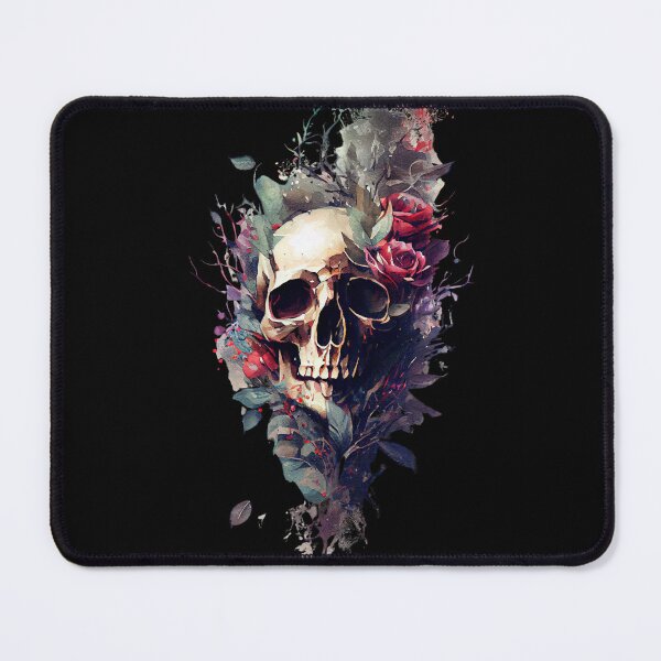 Item preview, Skull and crossbones with flowers for a grunge and romantic look designed and sold by nellylebrun.