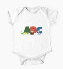 Alphabet Shirt One Piece - Short Sleeve