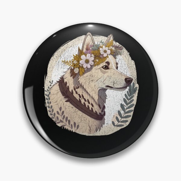 Item preview, Cottagecore Huskey Dog designed and sold by WhistlingSnail.