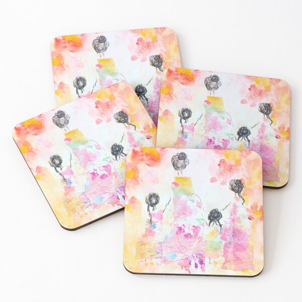 Item preview, mama mia - three lil chicks on a floral path designed and sold by Fiona Pape.