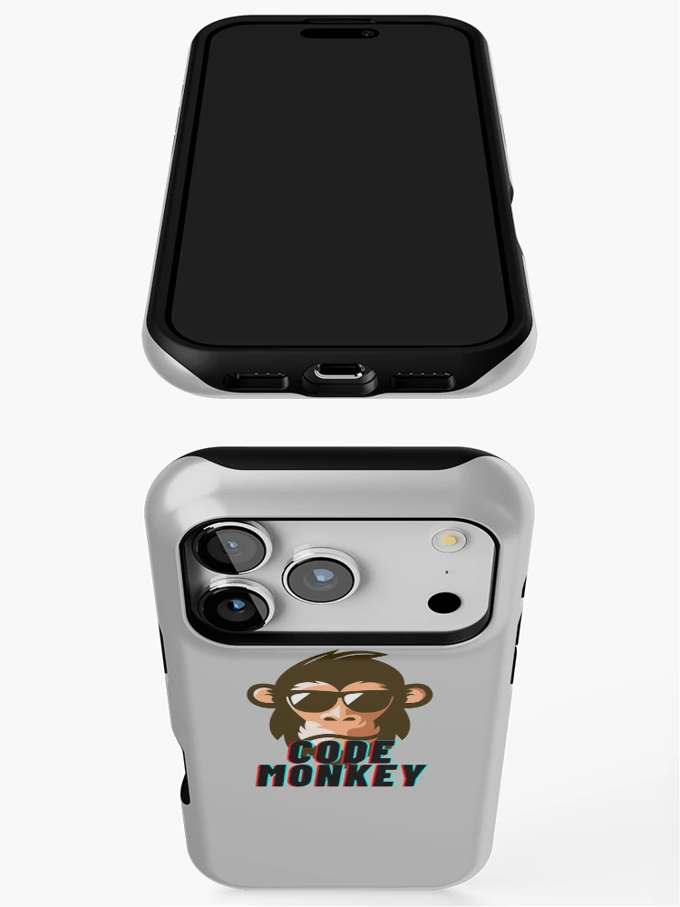 Thumbnail 3 of 4, iPhone Case, Code Monkey programming programmer designed and sold by codepuns.