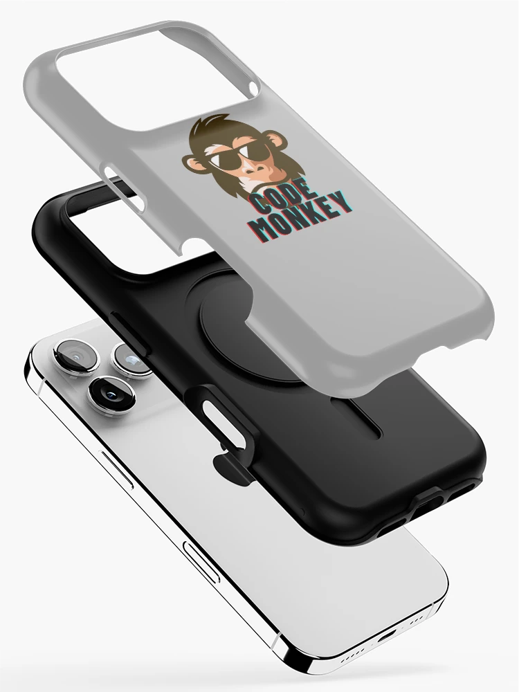 Thumbnail 2 of 4, iPhone Case, Code Monkey programming programmer designed and sold by codepuns.