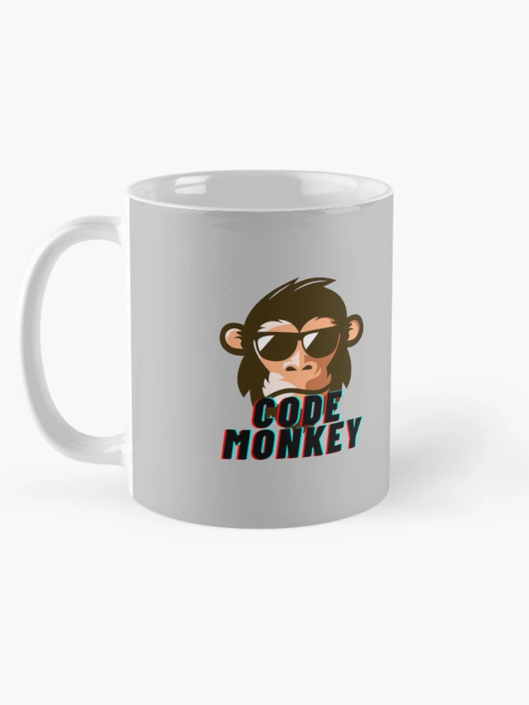 Thumbnail 5 of 6, Coffee Mug, Code Monkey programming programmer designed and sold by codepuns.