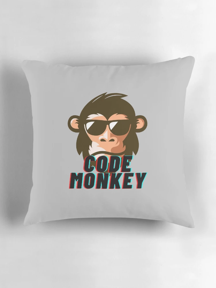 Thumbnail 3 of 4, Pillow, Code Monkey programming programmer designed and sold by codepuns.