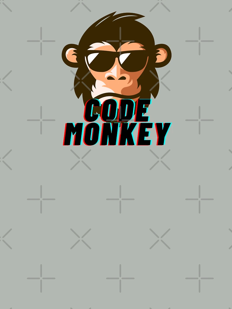 Thumbnail 4 of 4, Boxy T-Shirt, Code Monkey programming programmer designed and sold by codepuns.