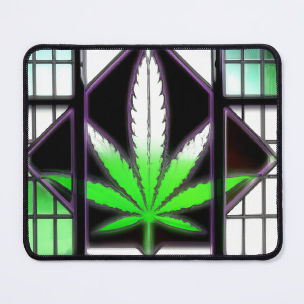 Item preview, Stained Glass Marijuana Leaf  designed and sold by HighSupply420.