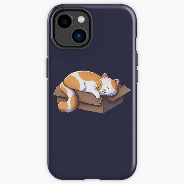Cat Sleeping In Box iPhone Tough Case