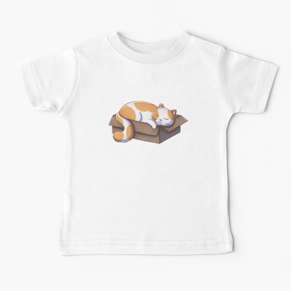 Cat Sleeping In Box Baby T-Shirt