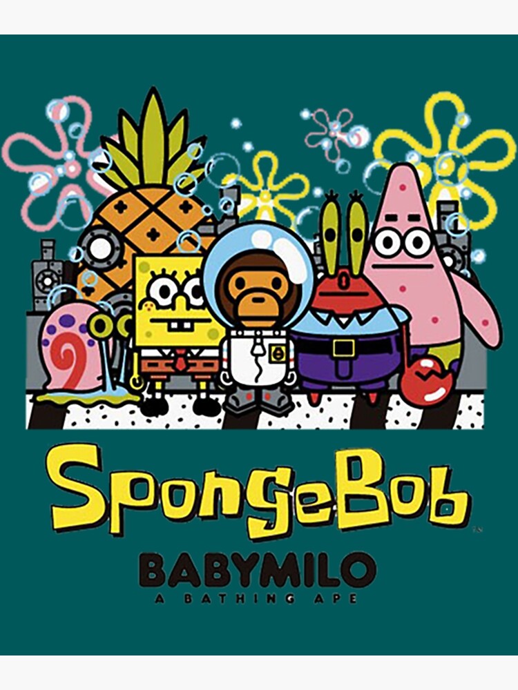 Spongebob Art Bape Baby Milo Hype Beast Art Decor Bape -  Norway