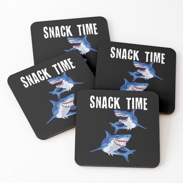 Item preview, Snack Time Two sharks waiting for food Shark design designed and sold by ReneMM.