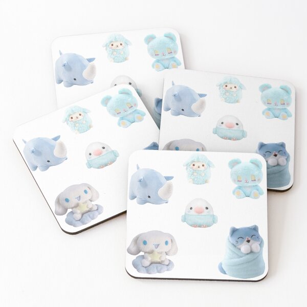 Item preview, Blue Kawaii Plushies Sticker Pack designed and sold by casserolestan.