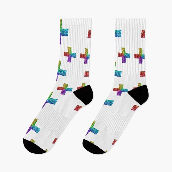 Item preview, Rainbow glitter crosses pattern designed and sold by Delicarte.