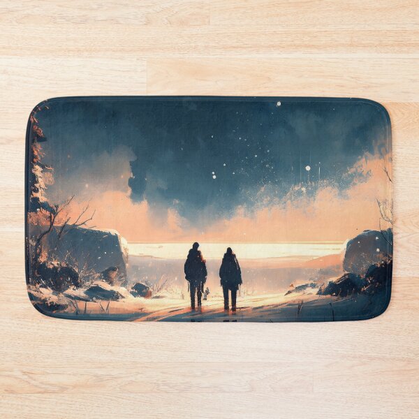 Item preview, Winter walk under the lights of an animated sky designed and sold by ArtVolution.