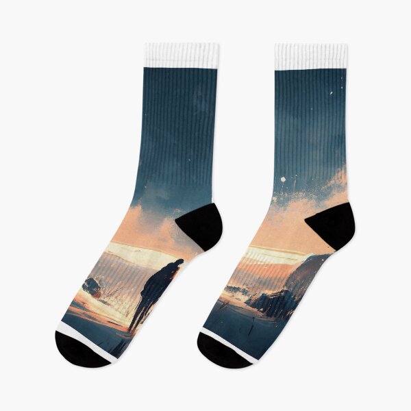 Item preview, Winter walk under the lights of an animated sky designed and sold by ArtVolution.