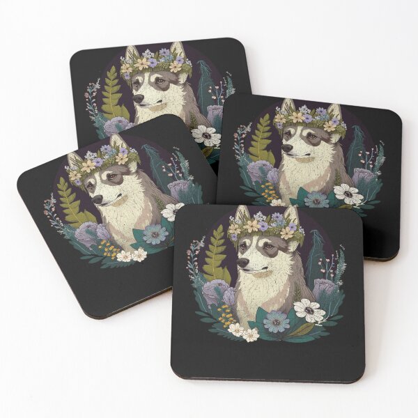 Item preview,  Cottagecore Husky Dog designed and sold by WhistlingSnail.
