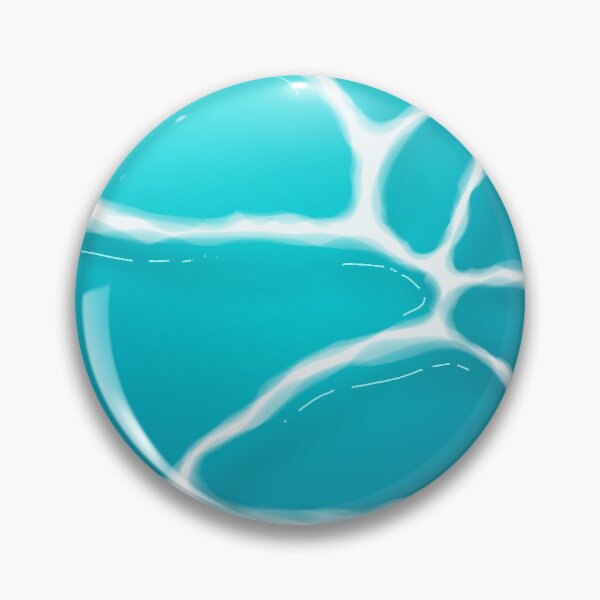 Item preview, Realistic water illustration pin badge designed and sold by Rohza-Doodles.