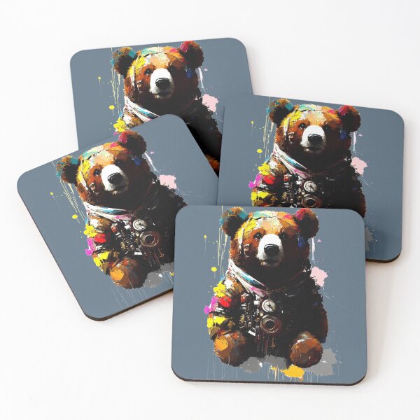 Item preview, Sci-fi Badass and Awesome Teddy Bear Colorful  designed and sold by muhamuha.