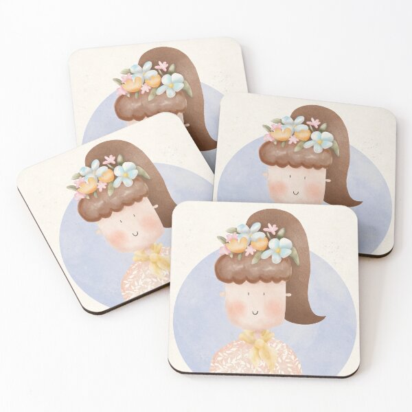 Item preview, Spring girl with flowers on her hairs designed and sold by alisonsadler.