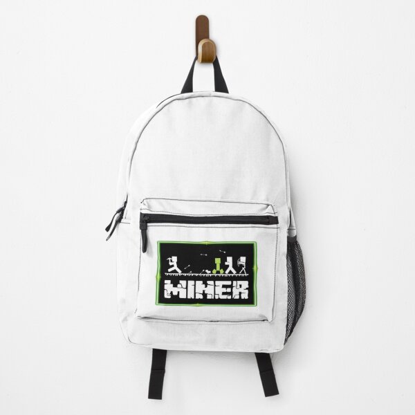 Item preview, B&W MINER Silhouette with Neon Border designed and sold by epinkb.