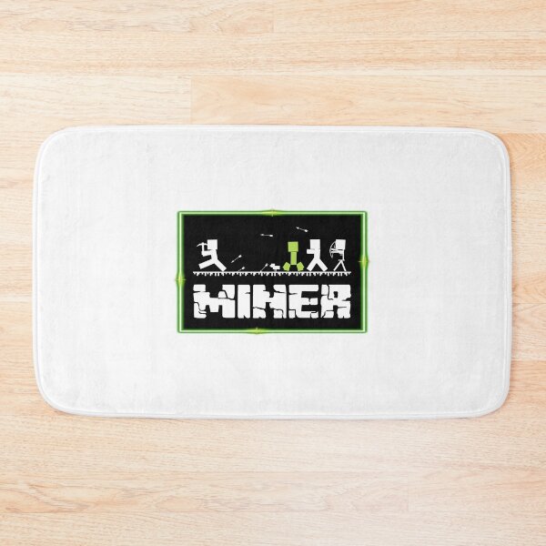 Item preview, B&W MINER Silhouette with Neon Border designed and sold by epinkb.