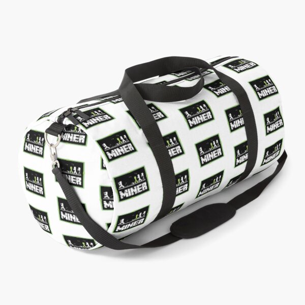 Item preview, B&W MINER Silhouette with Neon Border designed and sold by epinkb.