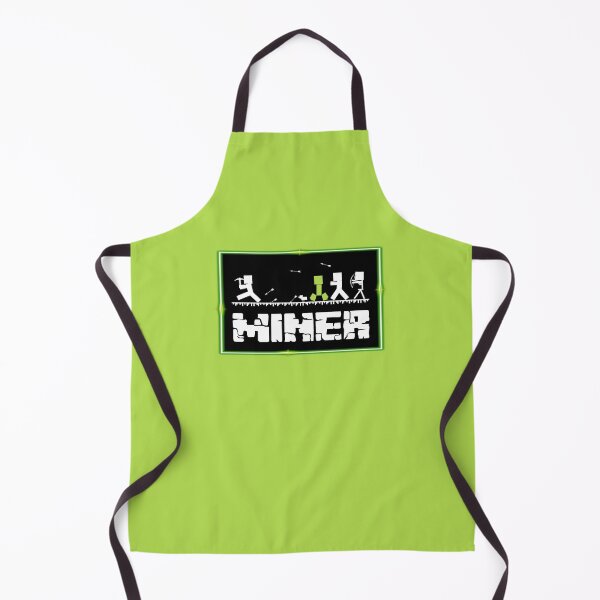 Item preview, B&W MINER Silhouette with Neon Border (on Green) designed and sold by epinkb.