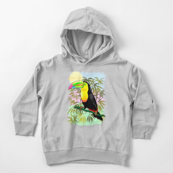 Toucan Wild Bird from Amazon Rainforest Toddler Pullover Hoodie