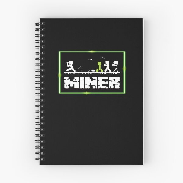 Item preview, B&W MINER Silhouette with Neon Border (on Black) designed and sold by epinkb.
