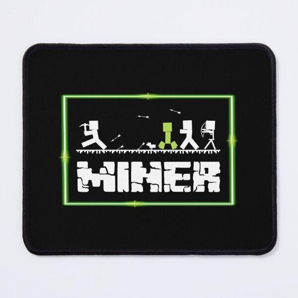 Item preview, B&W MINER Silhouette with Neon Border (on Black) designed and sold by epinkb.
