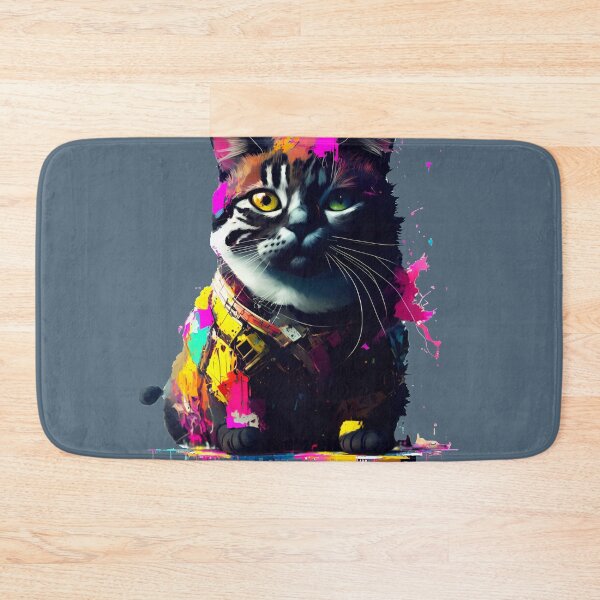 Item preview, Sci-fi Badass and Awesome Cat Colorful  designed and sold by muhamuha.