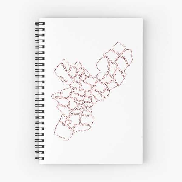 Item preview, Philadelphia Zipcode Map (red/white) designed and sold by Calen  Picard-Carroll.