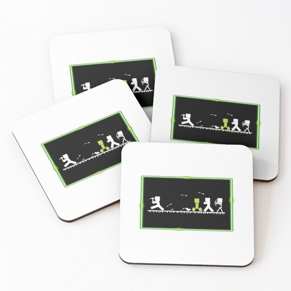 Item preview, B&W Gaming Silhouette Scene with Neon Border designed and sold by epinkb.