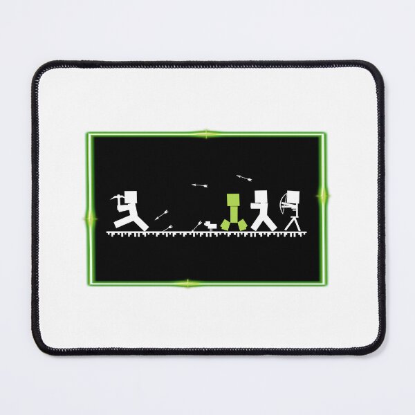 Item preview, B&W Gaming Silhouette Scene with Neon Border designed and sold by epinkb.