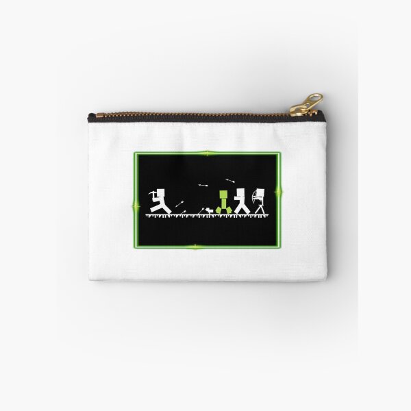 Item preview, B&W Gaming Silhouette Scene with Neon Border designed and sold by epinkb.