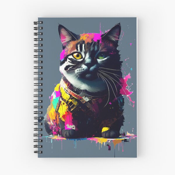 Item preview, Sci-fi Badass and Awesome Cat Colorful  designed and sold by muhamuha.