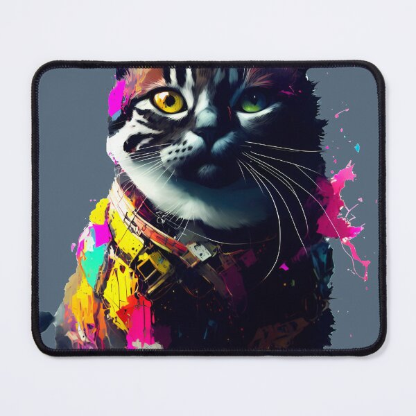 Item preview, Sci-fi Badass and Awesome Cat Colorful designed and sold by muhamuha.