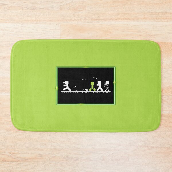 Item preview, B&W Gaming Silhouette Scene with Neon Border (on Green) designed and sold by epinkb.