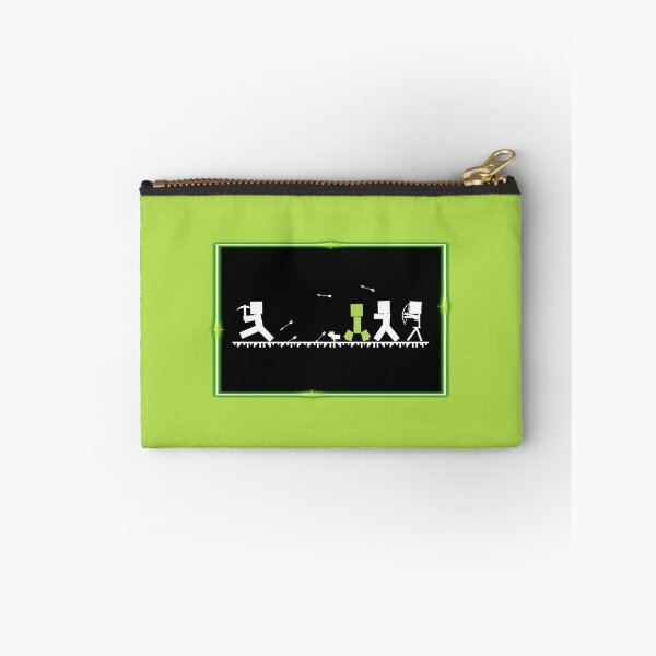 Item preview, B&W Gaming Silhouette Scene with Neon Border (on Green) designed and sold by epinkb.