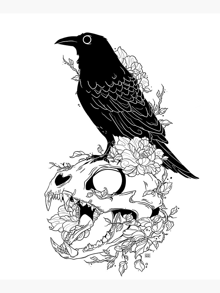 Thumbnail 5 of 5, Tote Bag, The Raven & The Cat Tote designed and sold by CasualPancakes.