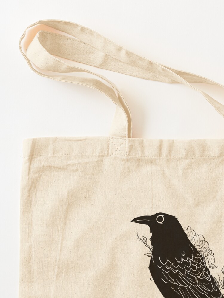 Thumbnail 3 of 5, Tote Bag, The Raven & The Cat Tote designed and sold by CasualPancakes.