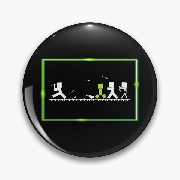 Item preview, B&W Gaming Silhouette Scene with Neon Border (on Black) designed and sold by epinkb.