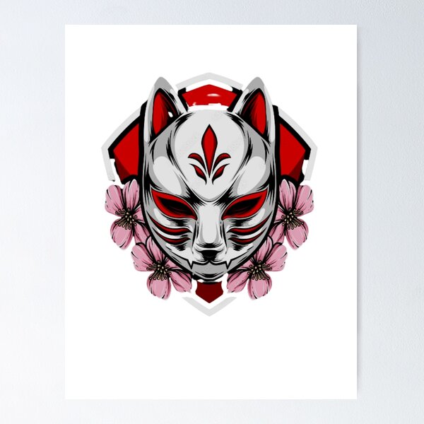 Item preview, Kitsune Mask with Sakura designed and sold by TaibVVS.